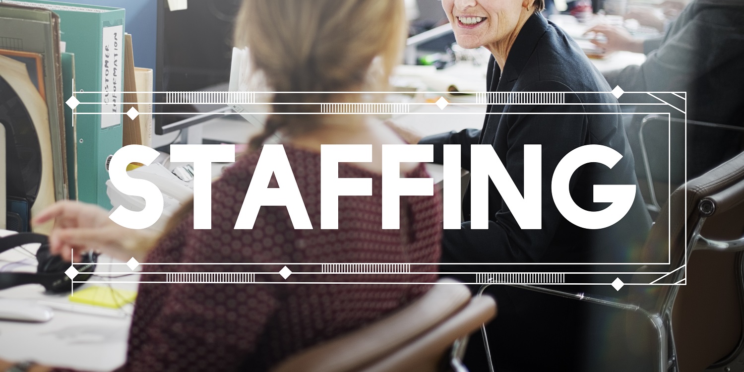 The image depicts the project staffing text for outsourcing agency.