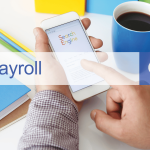 Payroll thumbnail image with a mobile phone and search bar showing the significance of the top payroll outsourcing companies in singapore.